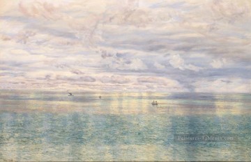La mer de Sicile De la falaise de Taormina paysage marin Brett John Peinture à l'huile